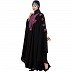 Designer  embroidered Persian Kaftan- Black-pink